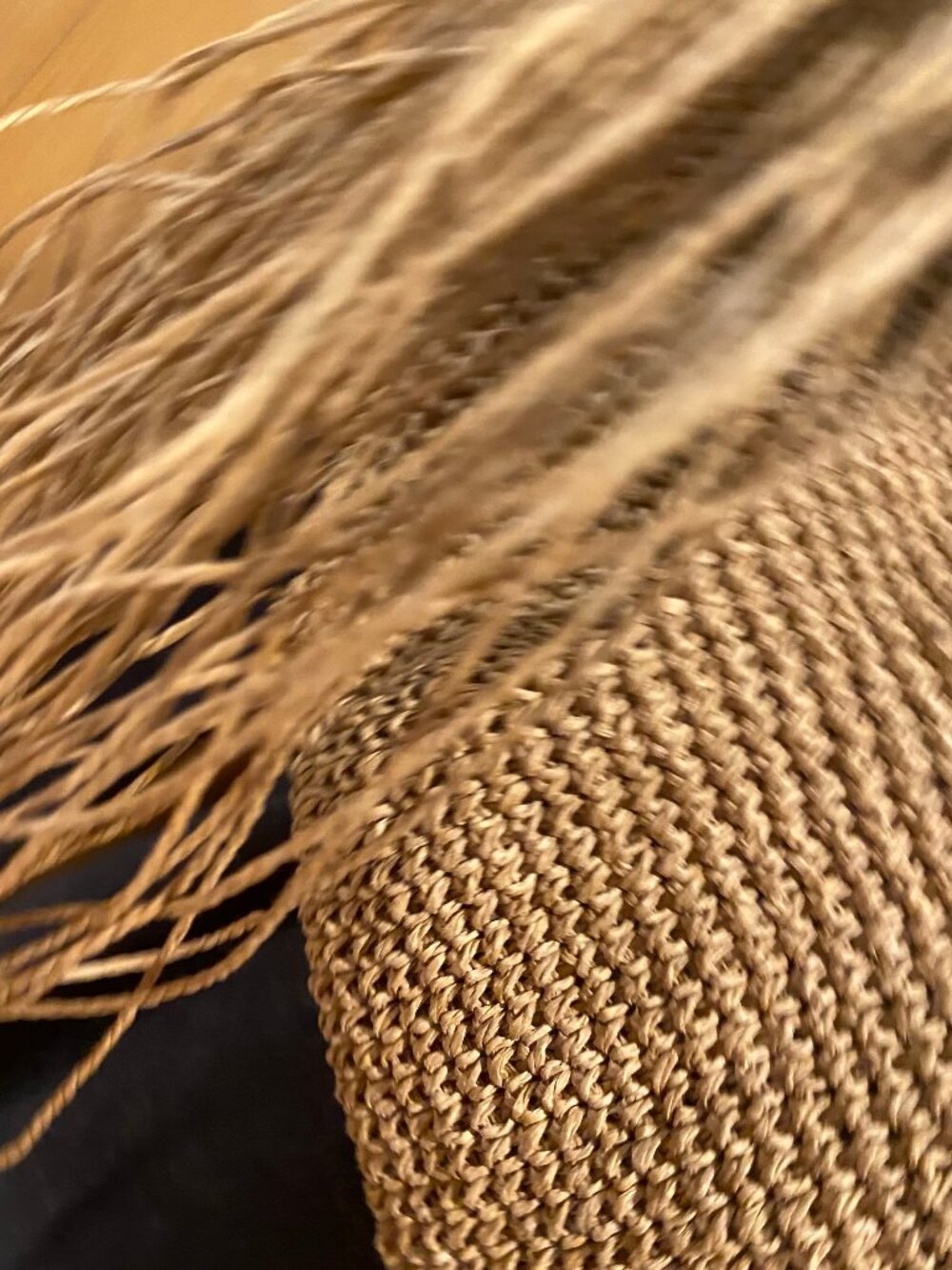 Handmade Raffia Beach Bag - Picture 2 of 3
